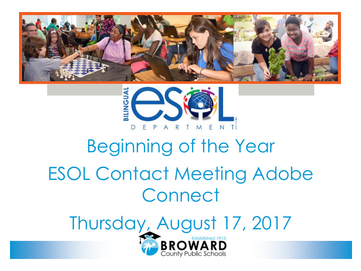 beginning of the year esol contact meeting adobe connect