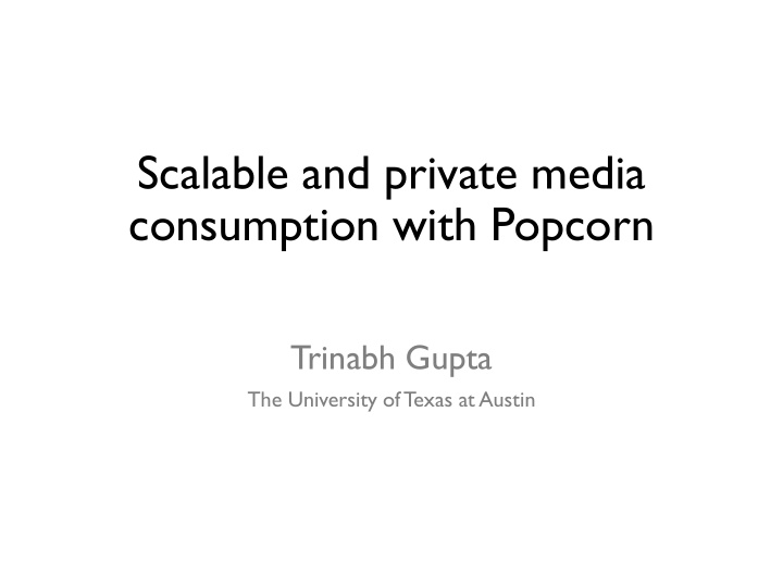 consumption with popcorn