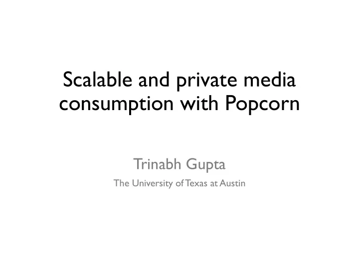consumption with popcorn