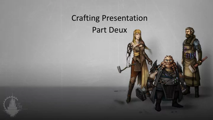 crafting presentation