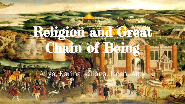 religion and great chain of being