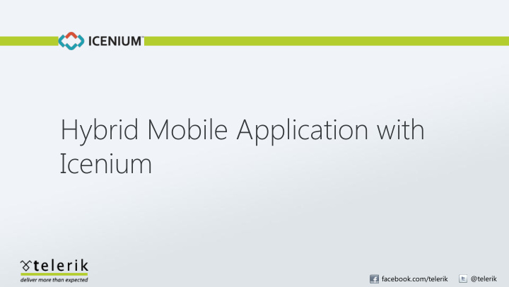 hybrid mobile application with icenium