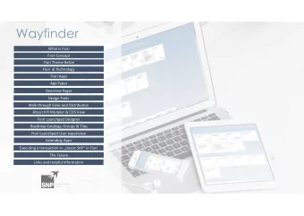 Wayfinder  What is Fiori  Fiori Concept  Fiori Theme Belize  Fiori  &amp; Technology  Fiori Apps