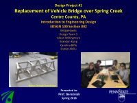 replacement of vehicle bridge over spring creek