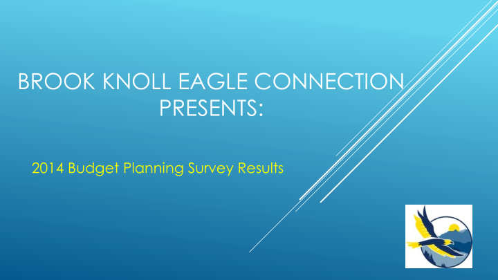 brook knoll eagle connection presents