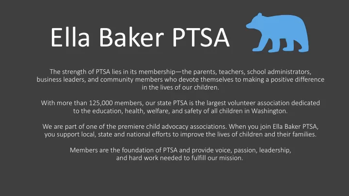 ella baker ptsa