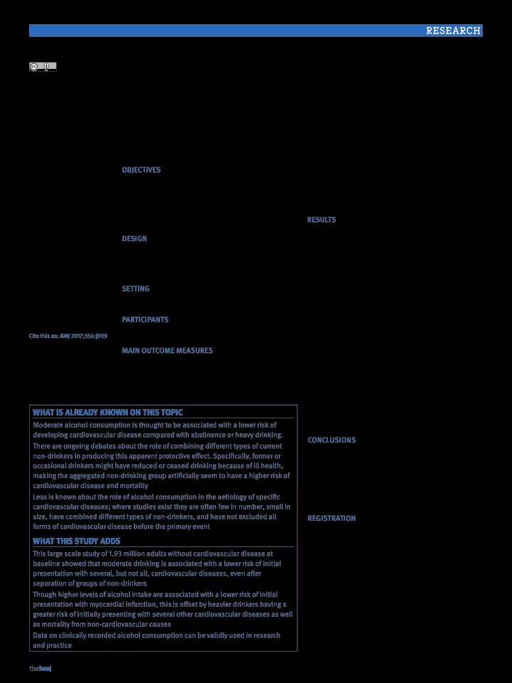 association between clinically recorded alcohol