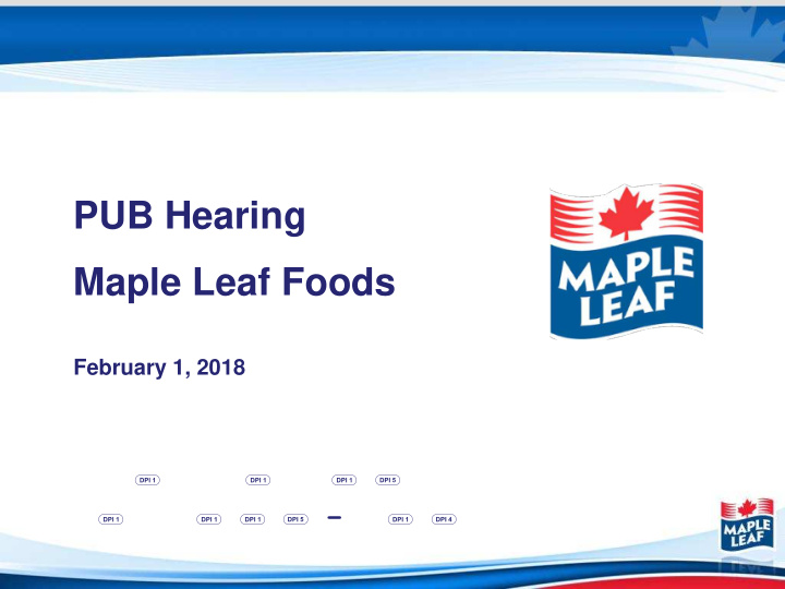 pub hearing maple leaf foods