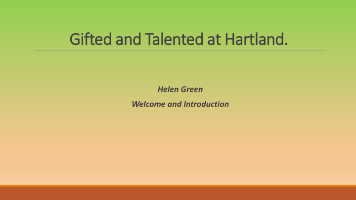 gifted and talented at hartland
