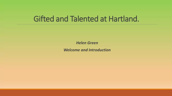 gifted and talented at hartland