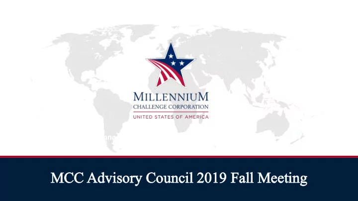 mcc mcc advi advisory sory co council uncil 2019 fall