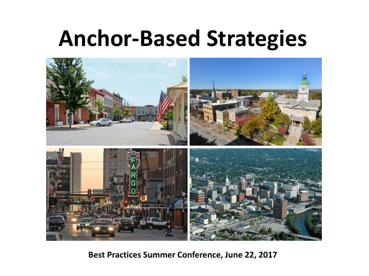 anchor based strategies