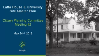 Citizen Planning Committee  Meeting #2 May 24 nd , 2019  Agenda  1)  Meeting Minutes*  2)  Charter*