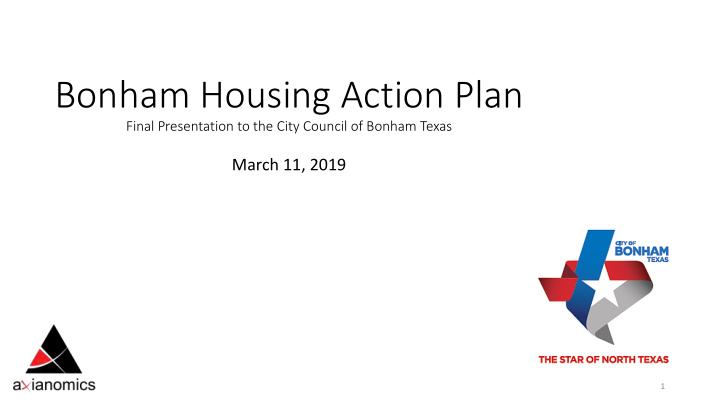 bonham housing action plan