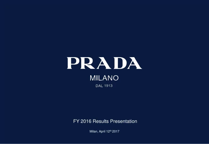 fy 2016 results presentation