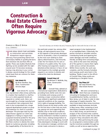 T  HE LEGAL ISSUES THAT ACCOMPA-  things, all improvements were to be  on an expedited basis.