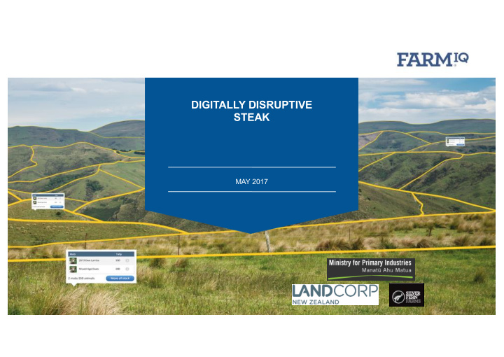 digitally disruptive steak