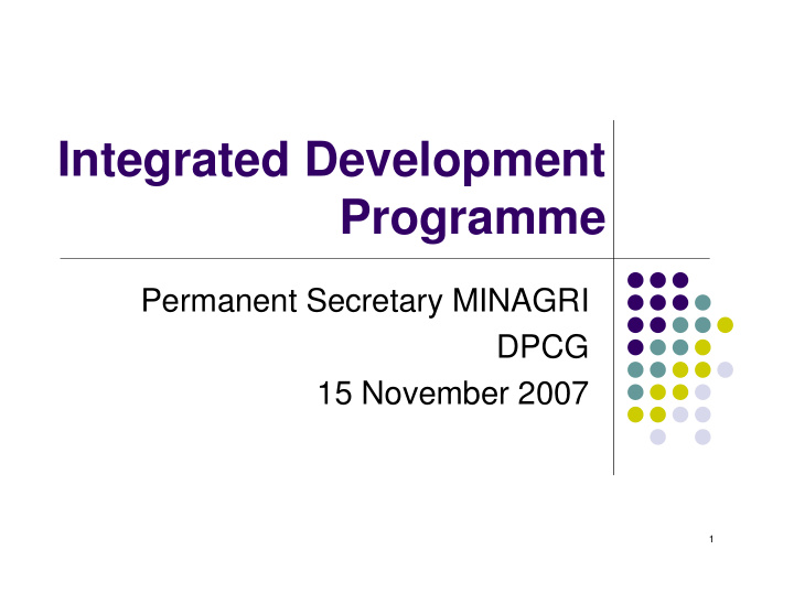 integrated development programme