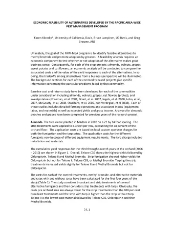 23-1  Dividing the cost per acre by the yield increase per acre for the fumigation treatment  gives