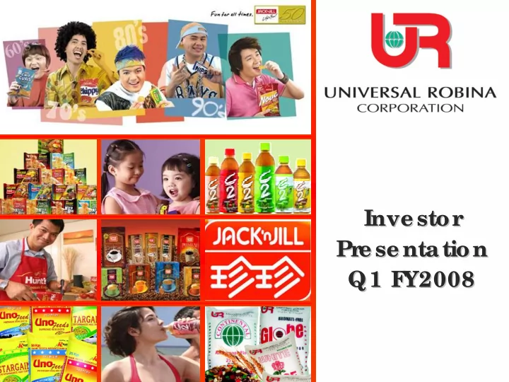 inve stor inve stor pr e se ntation pr e se ntation q1 f