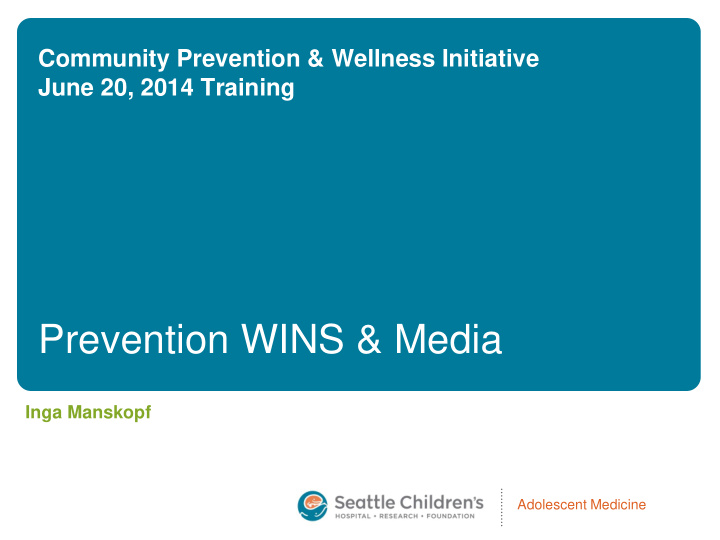 prevention wins media