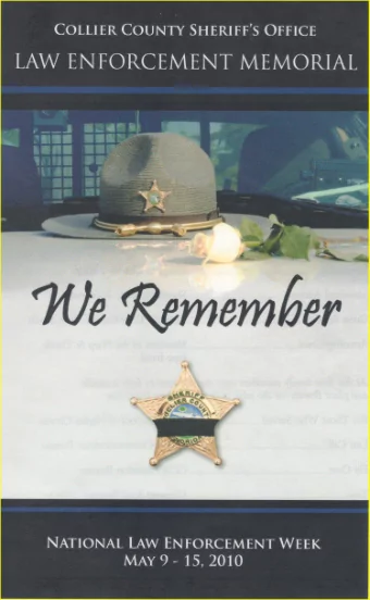 CCSO Law Enforcement Memorial Speech  CCSO Alumni Association  May 11, 2009  Good Morning;  Im