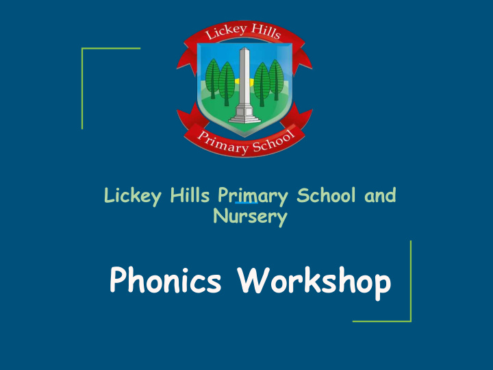 phonics workshop aims