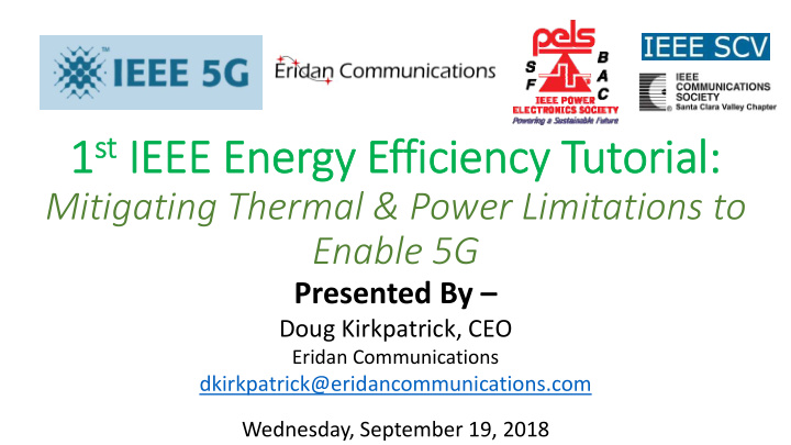 1 st ieee energy efficiency tutorial