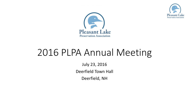 2016 plpa annual meeting