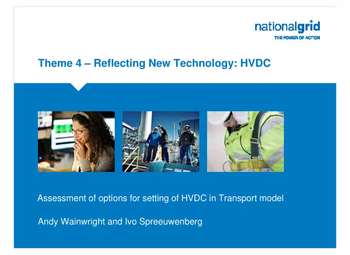 theme 4 reflecting new technology hvdc