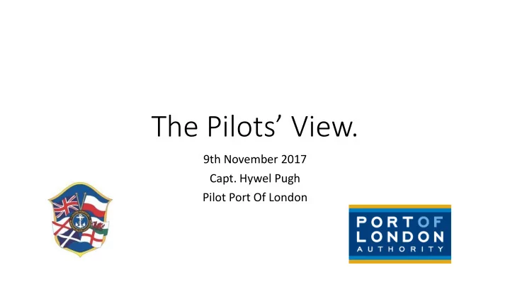 the pilots view