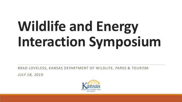 wildlife and energy interaction symposium