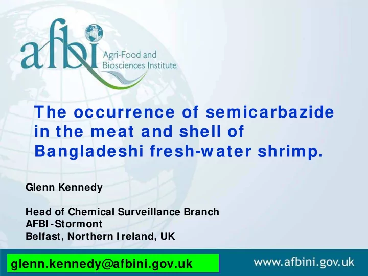 the occurrence of semicarbazide in the meat and shell of