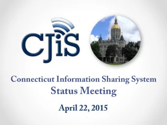 Status Meeting  April 22, 2015  Welcome  ~ a few reminders ~  Please sign in.  Silence cell