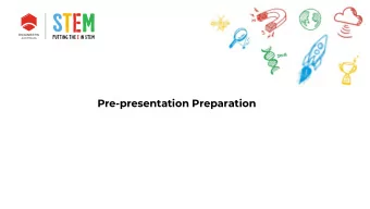 Pre-presentation Preparation  Watch  This 8-minute video from TEDs  Chris Anderson - and