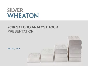 PRESENTATION  MAY 13, 2016  SALOBO ANALYST TOUR 2016  MINE LOCATION  2  SALOBO ANALYST TOUR 2016