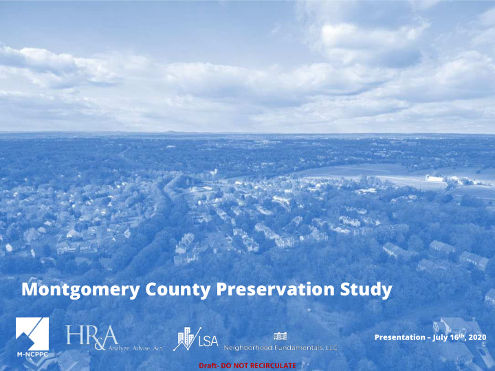 montgomery county preservation study