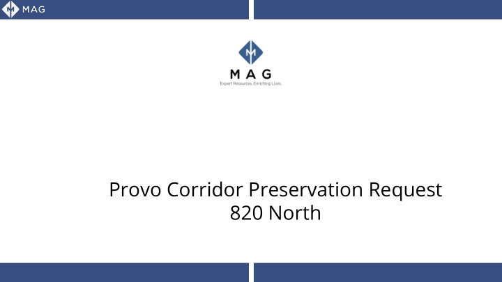 provo corridor preservation request