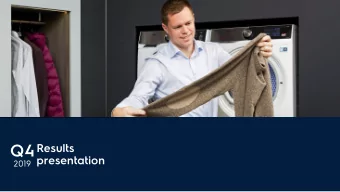 Business overview  Jonas Samuelson, President and CEO  New reporting structure  Electrolux Board