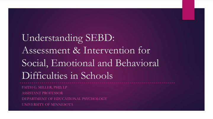 understanding sebd assessment intervention for social