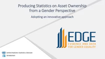 Producing Statistics on Asset Ownership  fr  from a Gender Perspective  Adopting an in  innovative