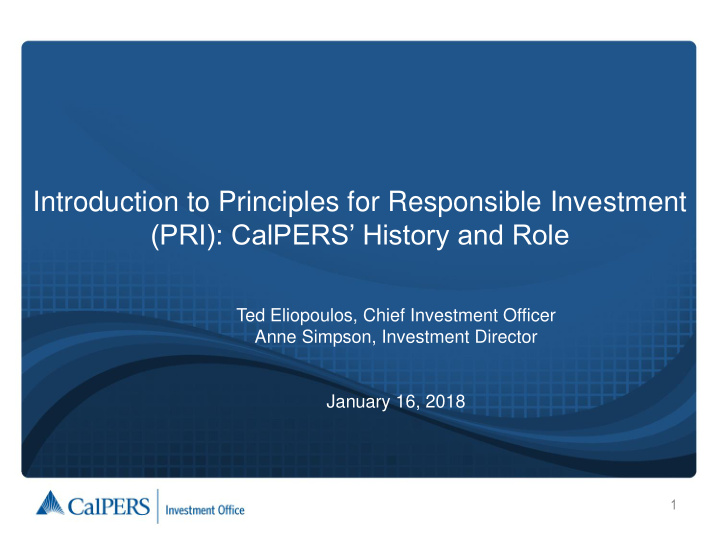 introduction to principles for responsible investment pri