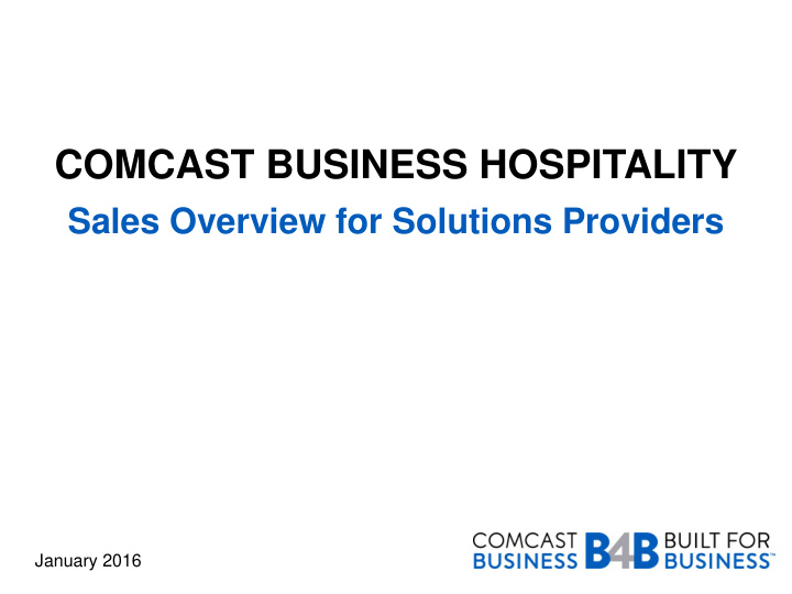 comcast business hospitality