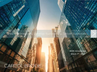 WCRC Introduction March 7 th , 2018  AGENDA  Provide the WCMSA community with additional