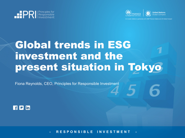global trends in esg investment and the present situation