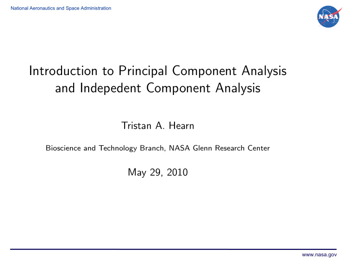 introduction to principal component analysis and