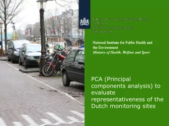 evaluate  representativeness of the  Dutch monitoring sites  Contents  Classification of