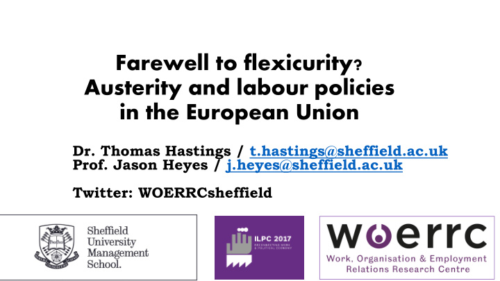 farewell to flexicurity austerity and labour policies in