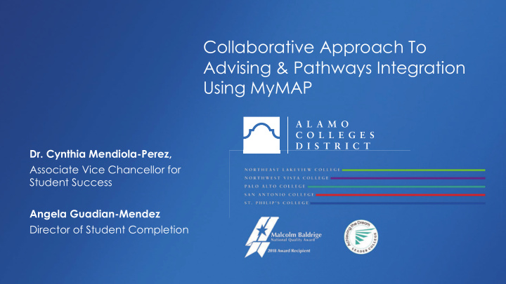 collaborative approach to advising pathways integration