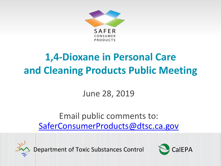 1 4 dioxane in personal care and cleaning products public